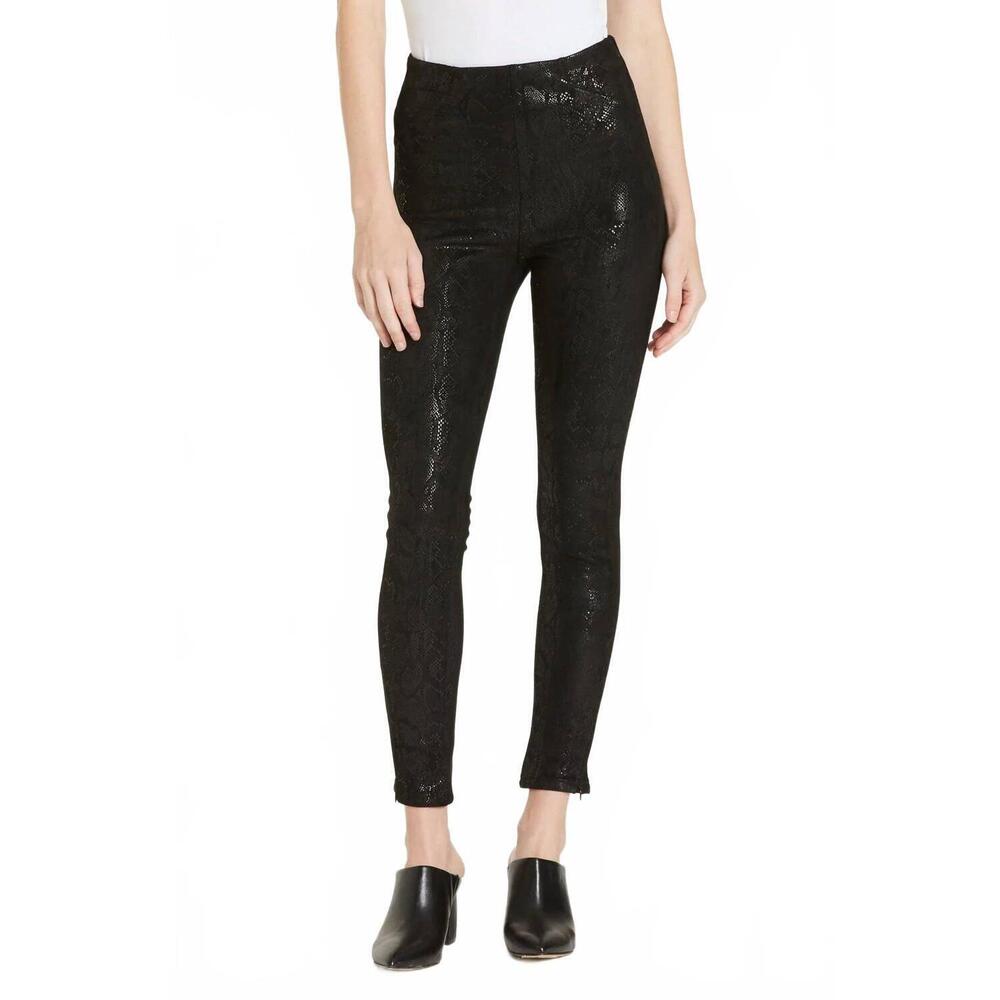 NEW DEAR JOHN DENIM nina high rise animal print legging in black